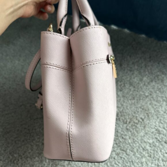 Michael Kors Hailee Small Saffiano Leather XS Satchel Crossbody Bag Blossom - Picture 7 of 11